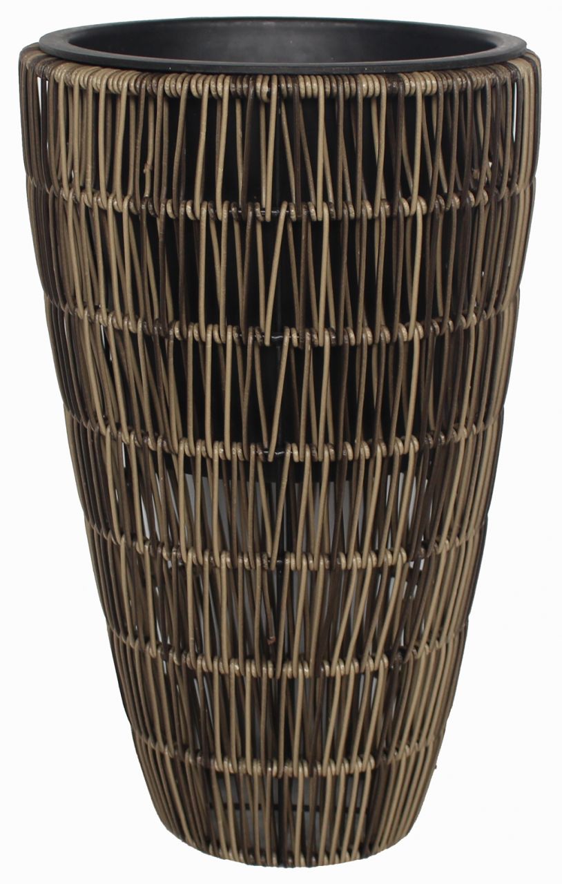 TrendLine Polyrattan Pflanztopf Ø26x42cm mit Einsatz GLO692357022