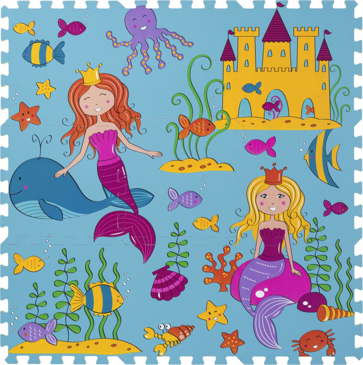 Andiamo Puzzle-Teppich Meerjungfrau 9-teilig 1 Teil 30 x 30 x 1 cm GLO795801074