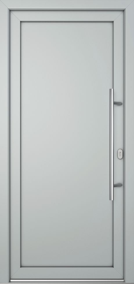 Meeth Haustür Signum Pro PVC Modell 01 108 x 208 cm DIN Rechts weiß/lichtgrau