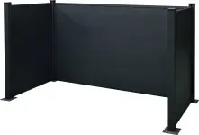 Floraworld Mülltonnen-Sichtschutz aus Aluminium für 3 x 240 L Mülltonnen anthrazit