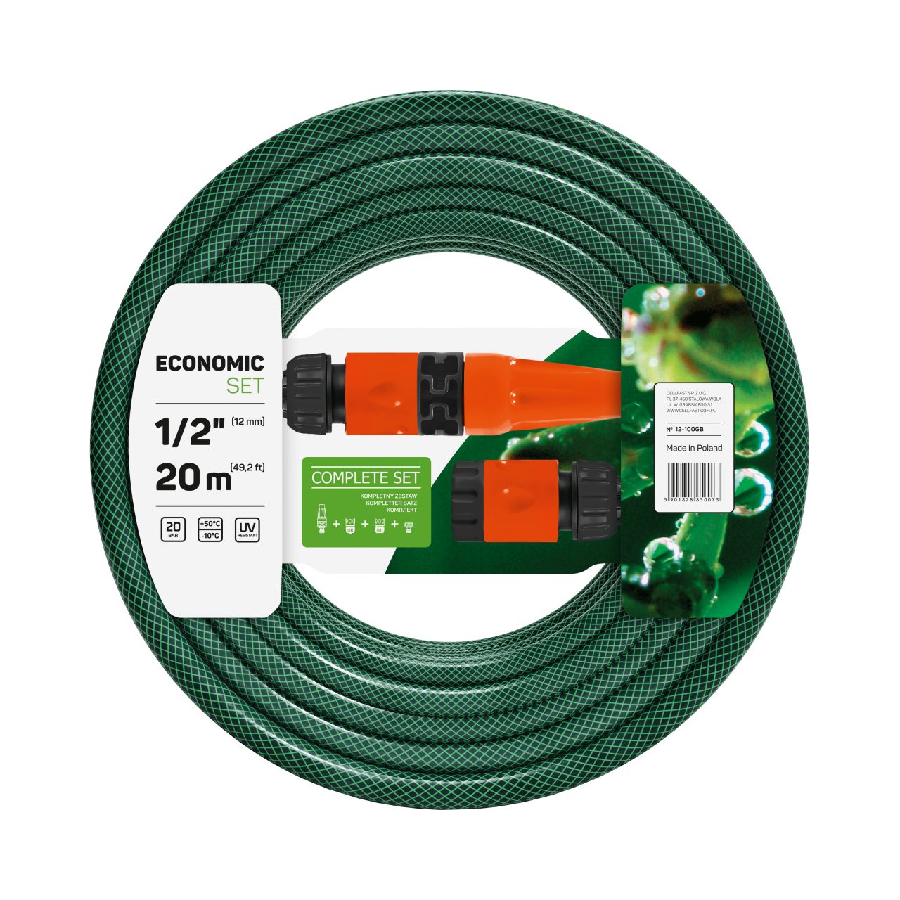 Gartenschlauch Economic mit Armaturen 20 m, 13 mm (1/2)
