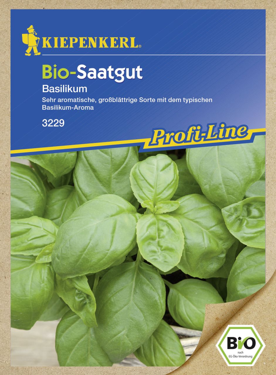 Kiepenkerl Bio-Saatgut Basilikum Genoveser Ocimum basilicum, Inhalt: ca. 150 Pflanzen GLO693105729
