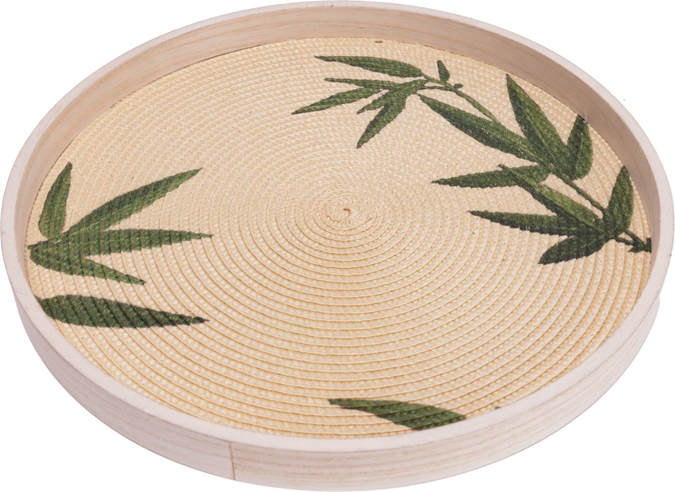 TrendLine Deko Tablett Holz Ø 35 cm natur grün kaufen Globus Baumarkt