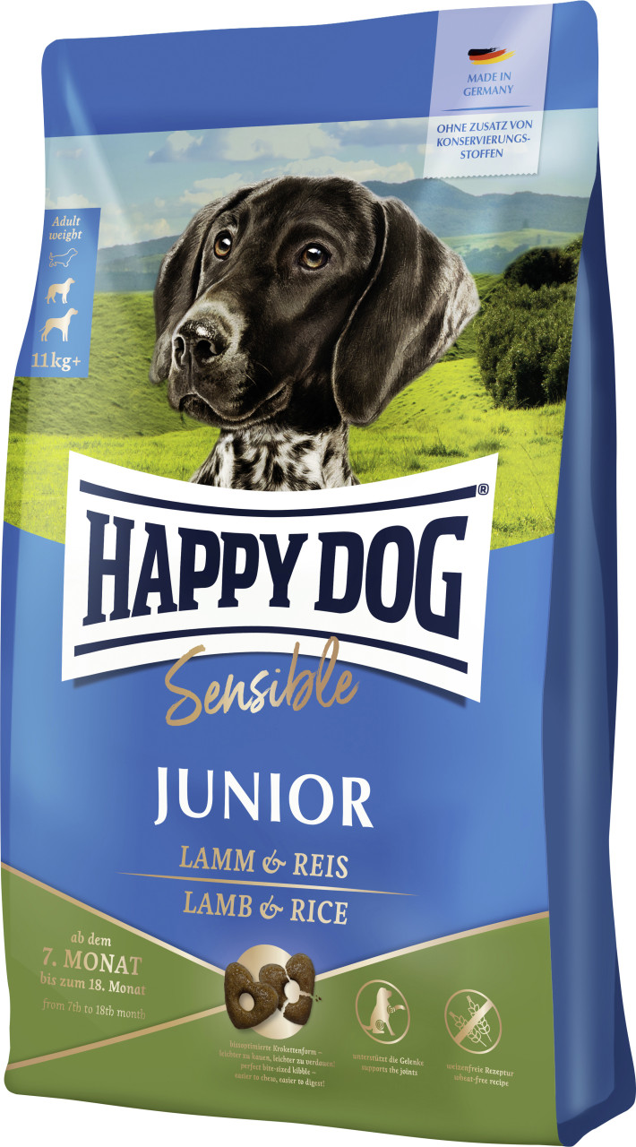 Happy Dog HappyDog Hundefutter Sensible Junior Lamm & Reis 1 kg GLO629300021