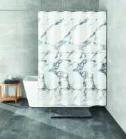 Kleine Wolke Duschvorhang Marble anthrazit, 180x200 cm