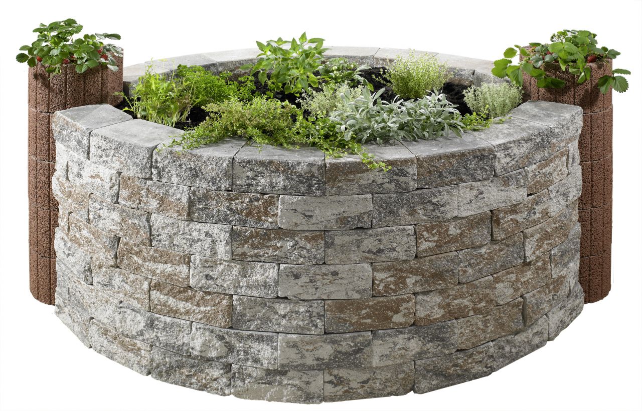 Kann Hochbeet-Set Vigneto-Rondo 200 x 150 x 84 cm jura-nuanciert GLO788102661