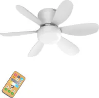 LED-Deckenventilator Chic weiß dimmbar Ø 51 cm