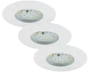 Briloner 3er Set LED Einbauleuchten Attach weiß Ø 7,5 cm