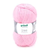 Gründl Wolle Lisa Premium uni 50 g babyrosa