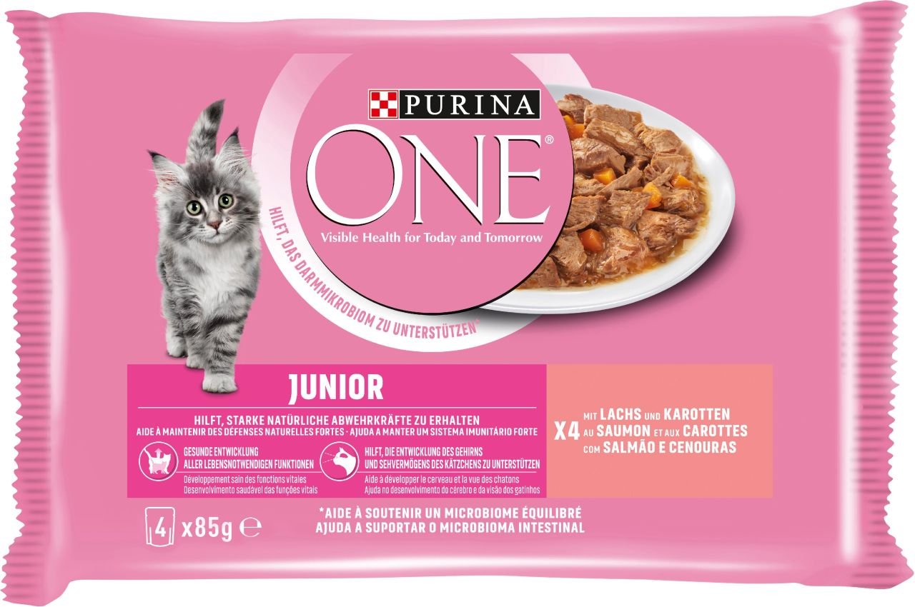 Purina one Junior Lachs Katzennassfutter 4 x 85 g GLO629206046