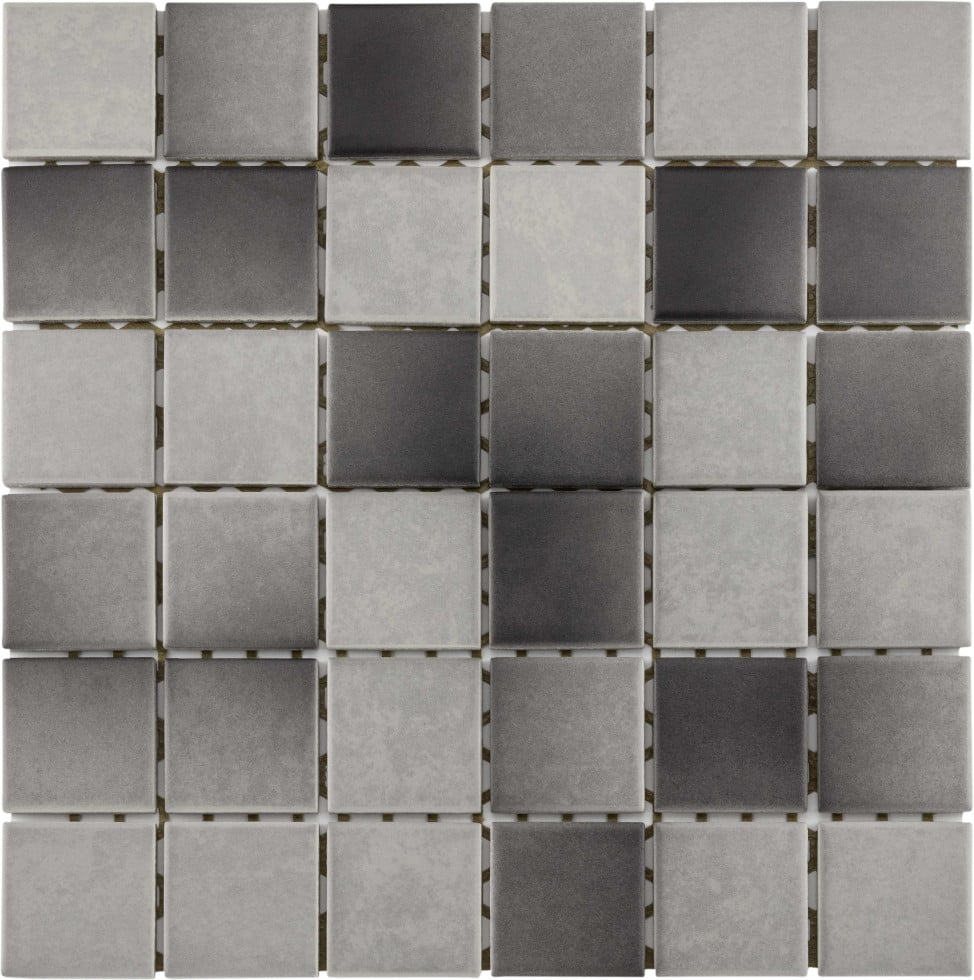 Mosaikfliese Maxi 30 x 30 cm grau-anthrazit Steinmaß: ca. 4,7 x 4,7 cm