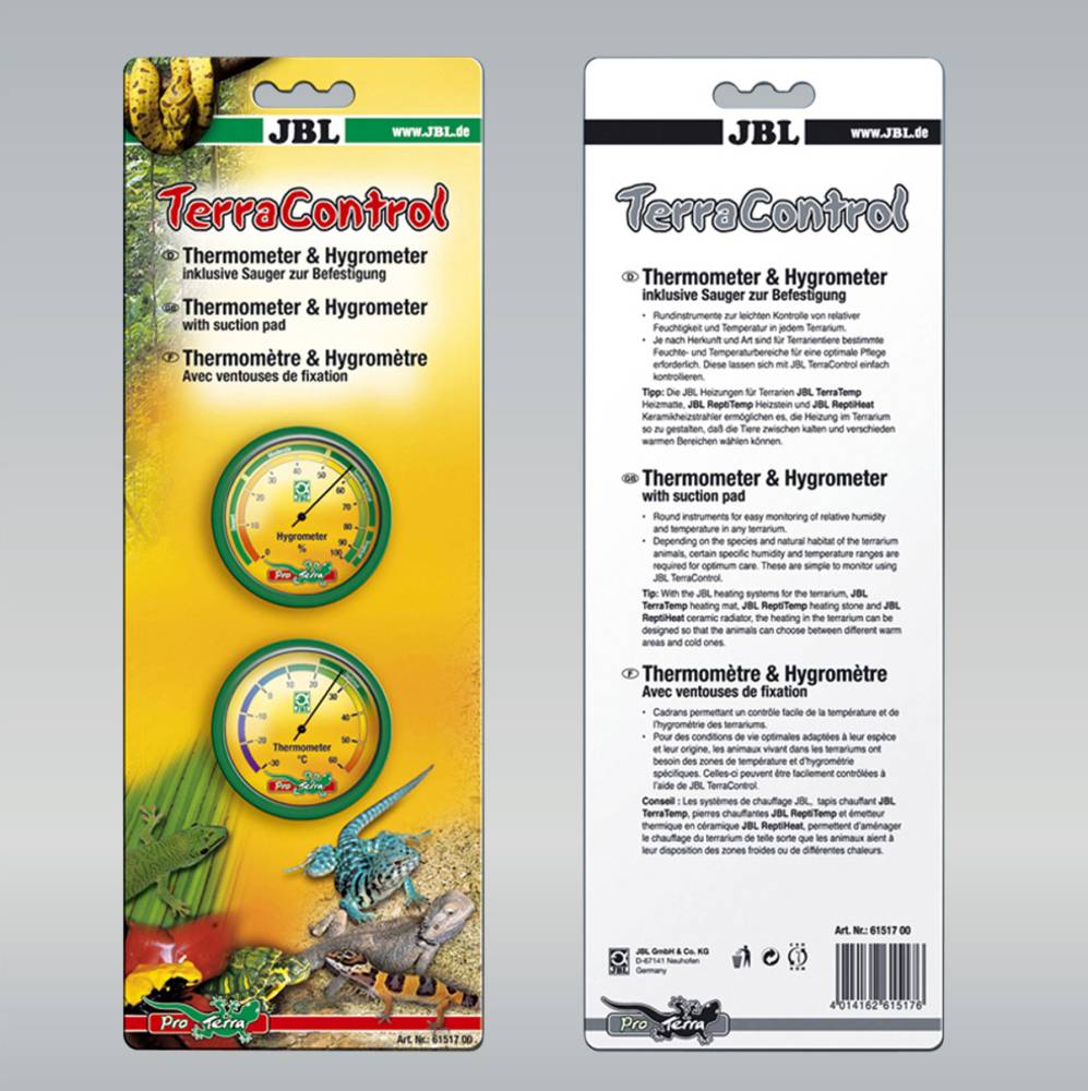 JBL Aquaristik JBL TerraControl Thermometer und Hygrometer inkl. Sauger GLO689900039