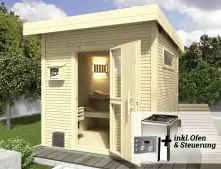 Weka Design-Saunahaus KUOPIO Sparset 9,0 kw BioS natur