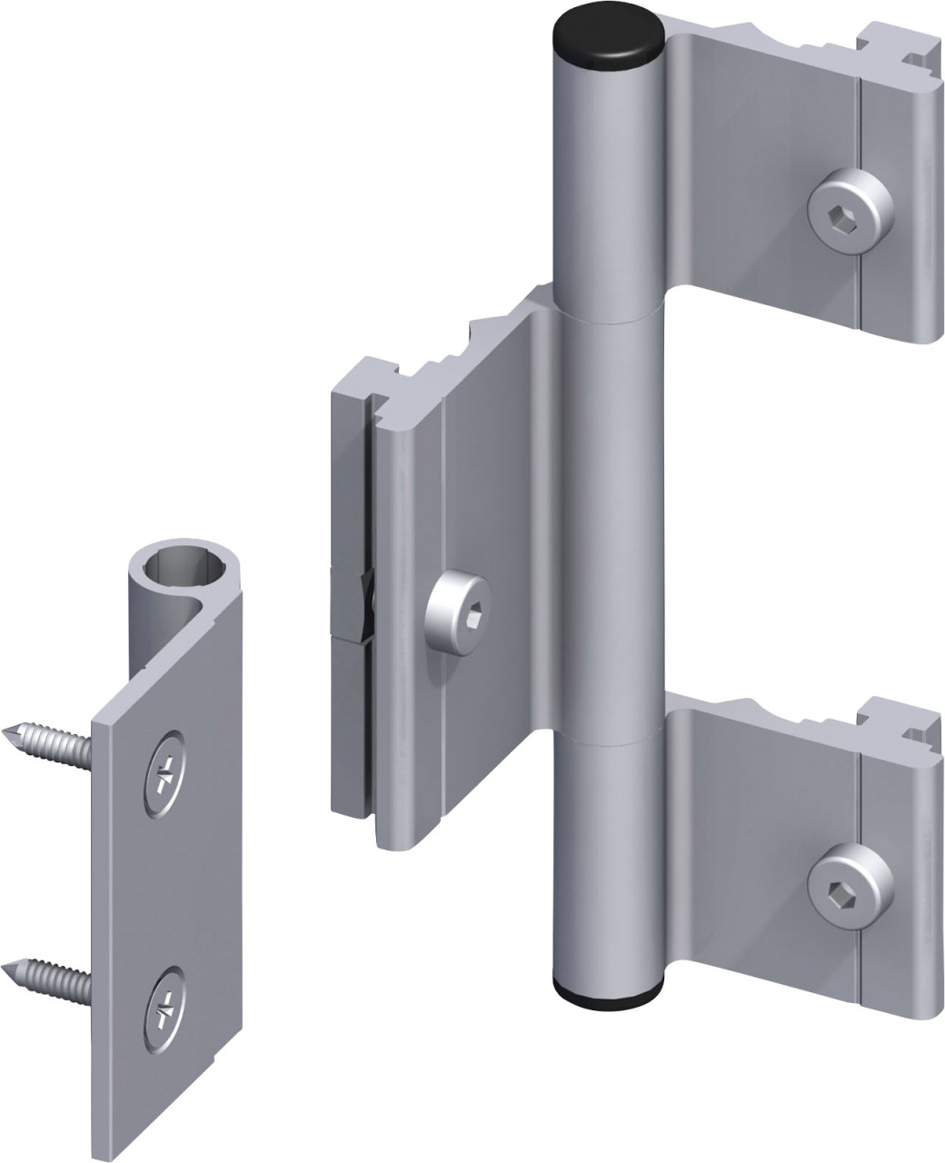 coaxis -Scharnier 115 mm 115 mm Aluminium roh blank
