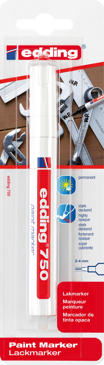 edding 750 paint marker weiß 2 - 4 mm