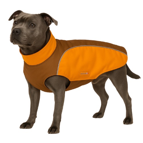 Wolters Hundebekleidung Regenjacke Easy Rain für Mops & Co. braun/orange