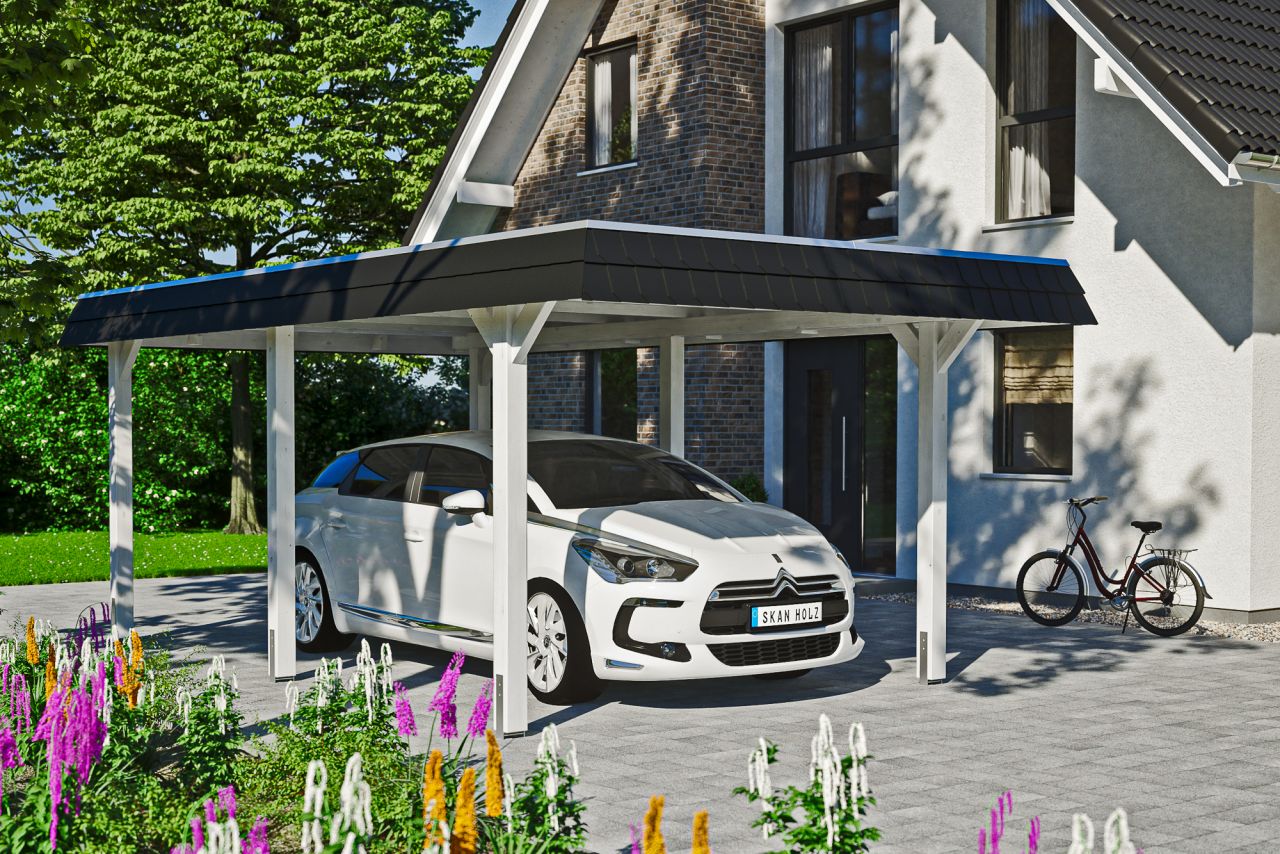 SkanHolz SKAN HOLZ Carport Wendland 362 x 628 cm mit Aluminiumdach GLO784205513
