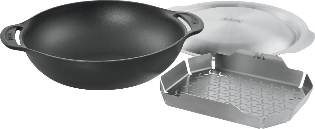 Weber-Stephen Weber Wok-Einsatz - Gourmet-BBQ-System inklusive Deckel und Dünsteinsatz GLO691402801