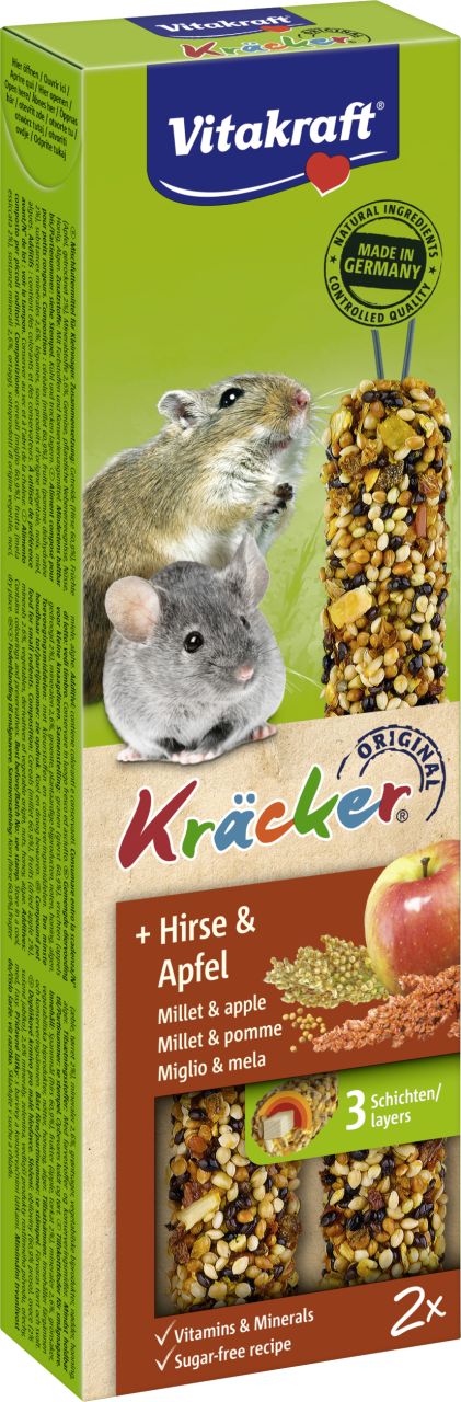 Vitakraft Kräcker® Hirse & Apfel 2 Stück / 60 g GLO629400482