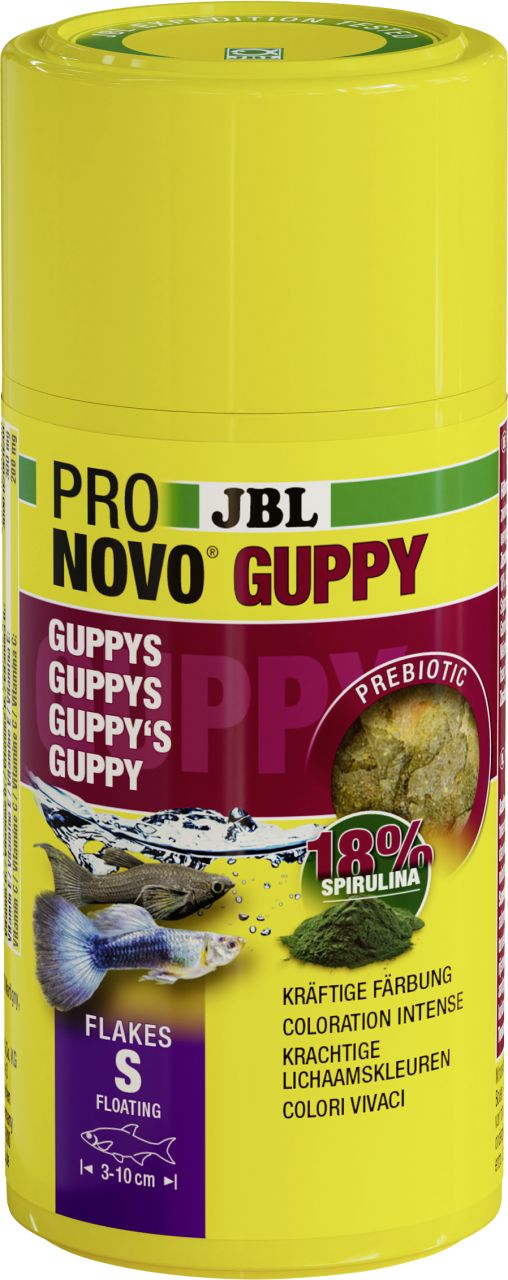 JBL Aquaristik JBL Fischfutter Pronovo Guppy Flakes S Fischfutterflocken 100 ml GLO629501236