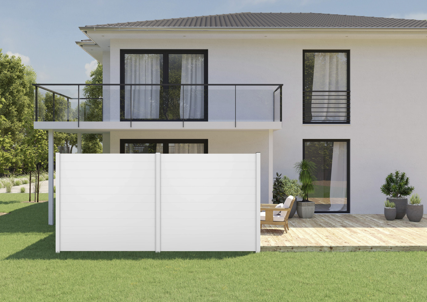 Ambiente Alu-Zaun Paneel 150 B x H: 180 cm x 120 cm, 22 mm stark