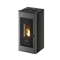 FreePoint Pelletofen ONE AIRTIGHT Stahlverkleidung titanium 25 - 7 kW