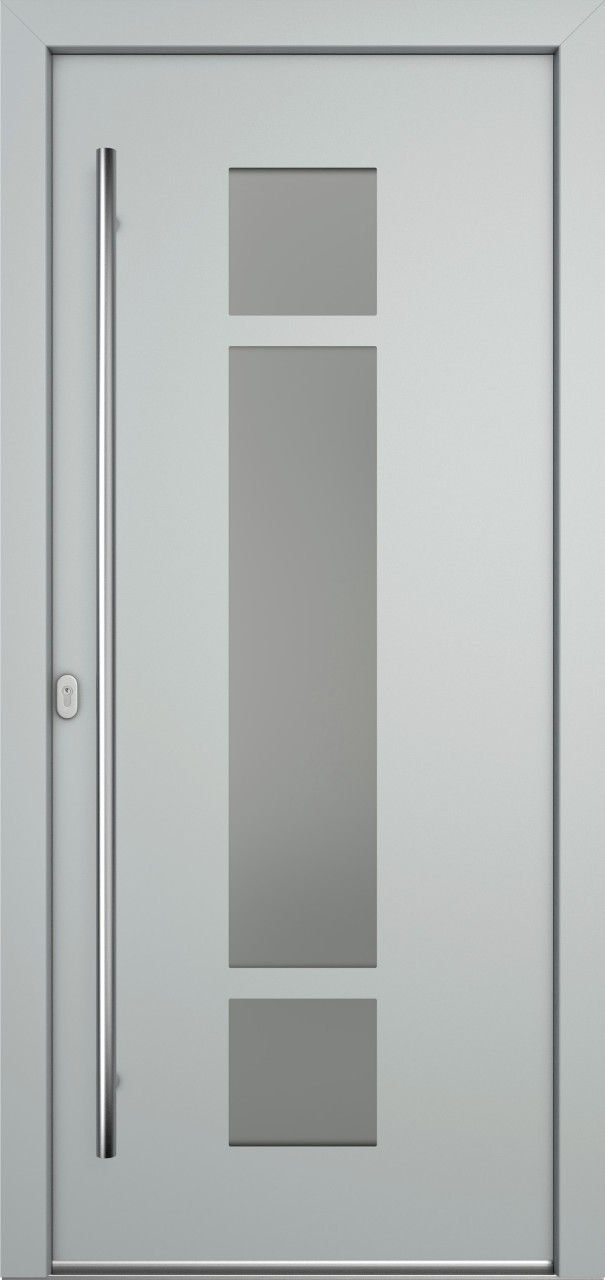 Meeth Haustür Genius PVC Modell 102 DIN Links weiß/lichtgrau