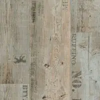 Bodenbelag Vinyl Cosy Holzoptik, Schrift beige, 4 m breit