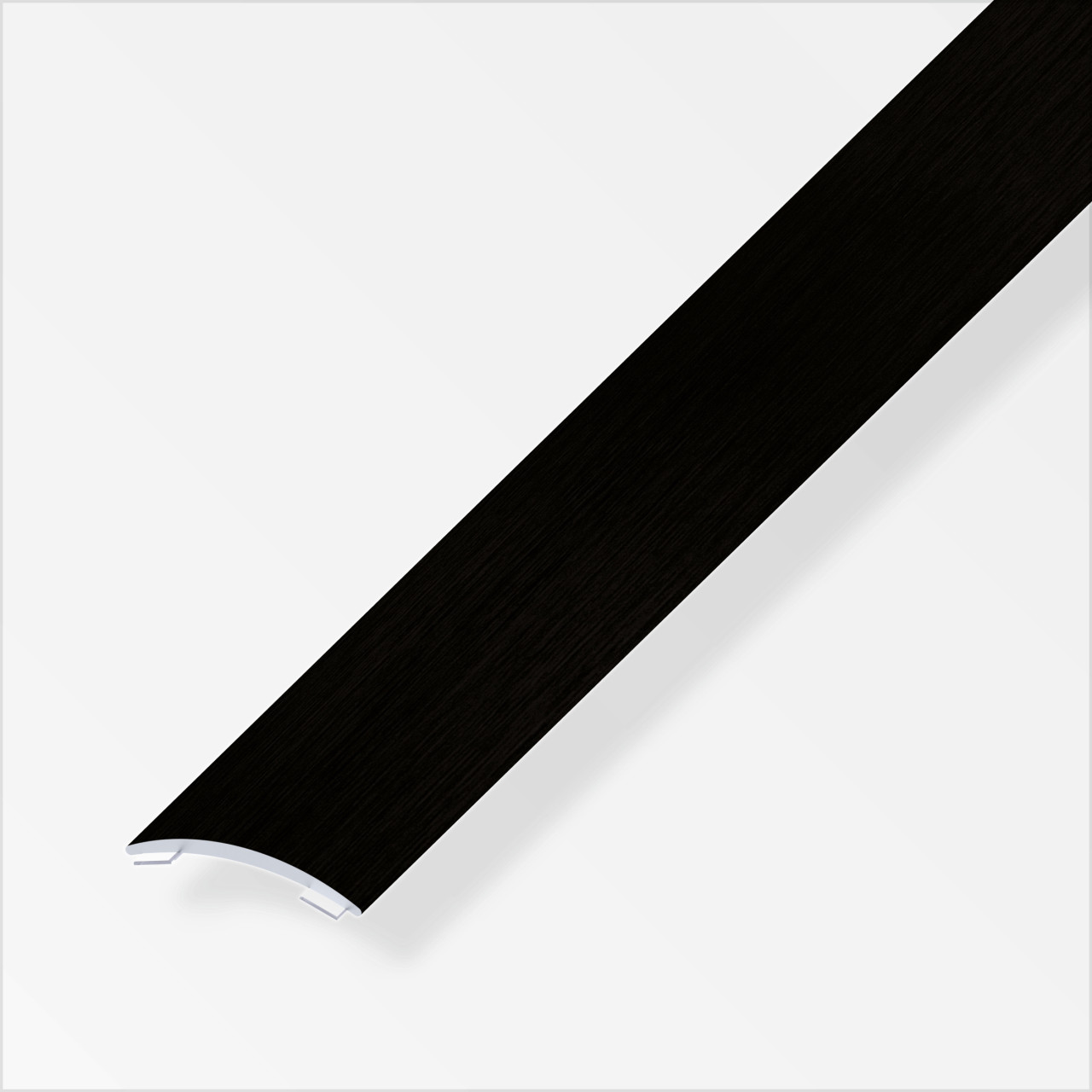 alfer Übergangsprofil 2 m, 30 x 5 mm Aluminium eloxiert gebürstet schwarz