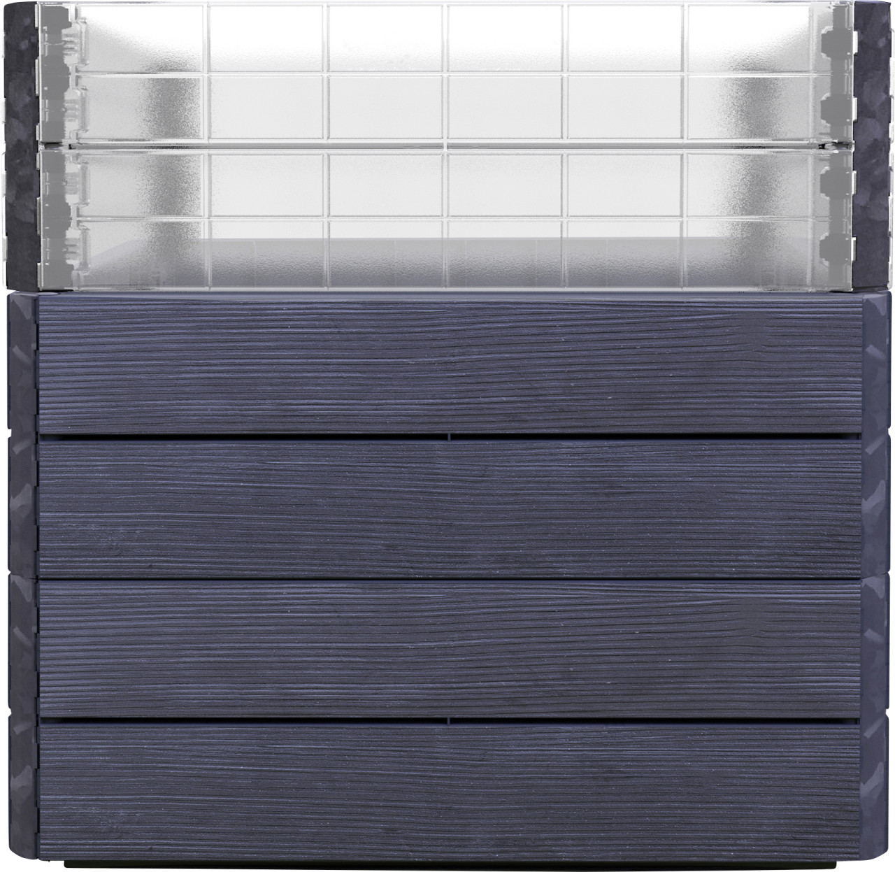 Garantia Hochbeet Ergo Quadro Turbo L 75 80 x 80 x 75 cm, wood, Wassersystem & Wachstumsmodul GLO692601824