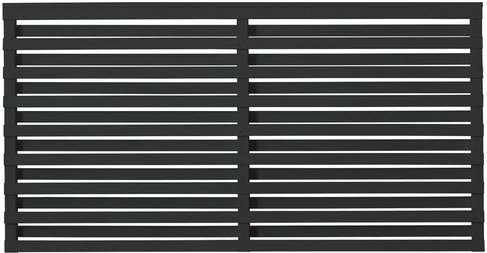 Plus Zaun Osaka 180 x 93 cm RAL 9005 Schwarz