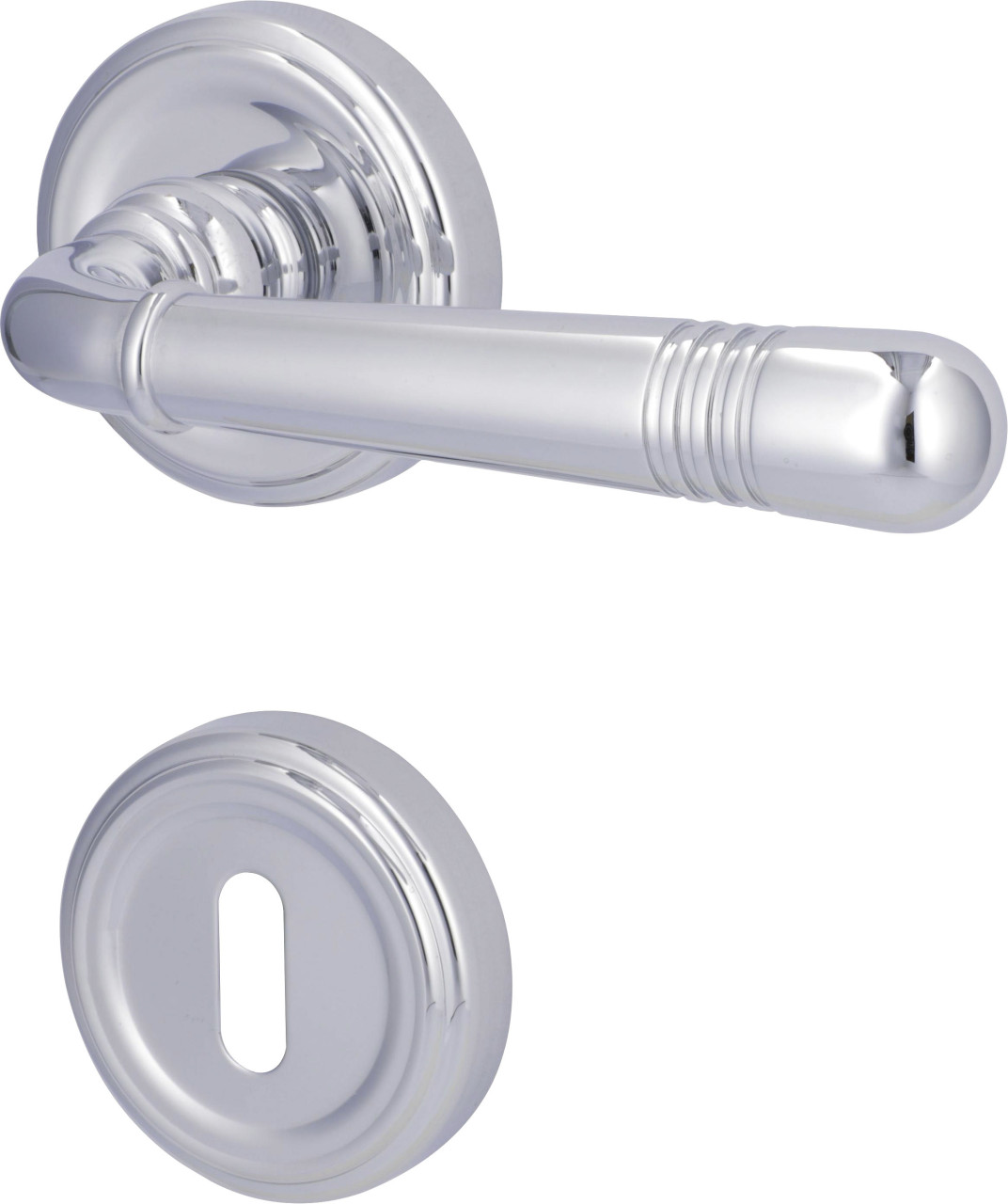 Südmetall Türgriff-Garnitur Rosette Sale BB Messing poliert silber Ø 50 mm