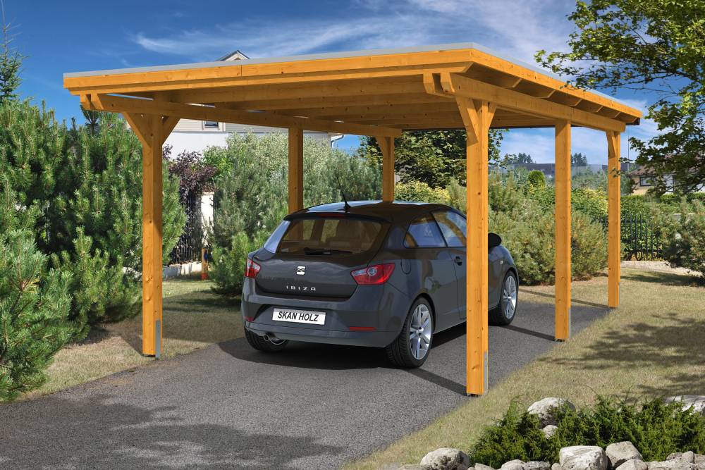 SkanHolz SKAN HOLZ Carport Emsland 354 x 604 cm mit Aluminiumdach GLO784102672