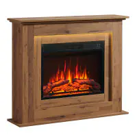 Elektrokamin BALDERIA Finn - Standkamin, Heizung 2000W - Dunkle Eiche