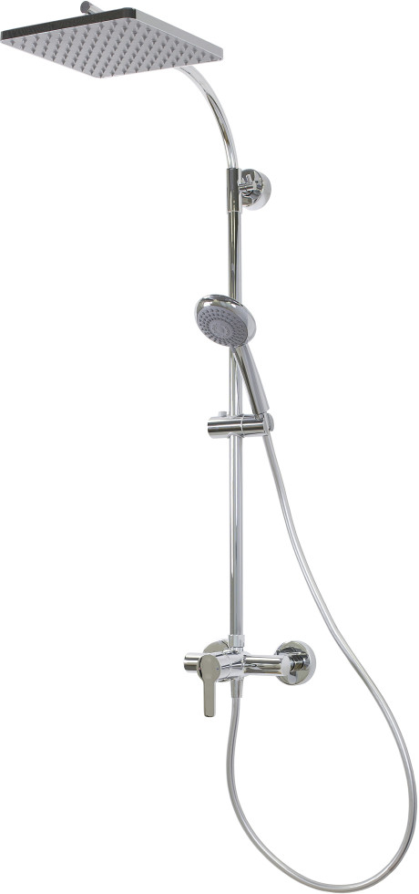 Breuer Duschsäule Aquamaxx 320 Einhebelm. Einhebelmischer, verchromt, Kopfbrause eckig