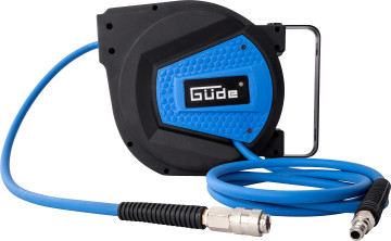 Güde Tubo Pneumatico 10 Metri, 6 Mm - Tubo Per Aria Compressa Con Attacco Rapido E Nipplo, PVC Con Inserti Tessili, Max 15 Bar