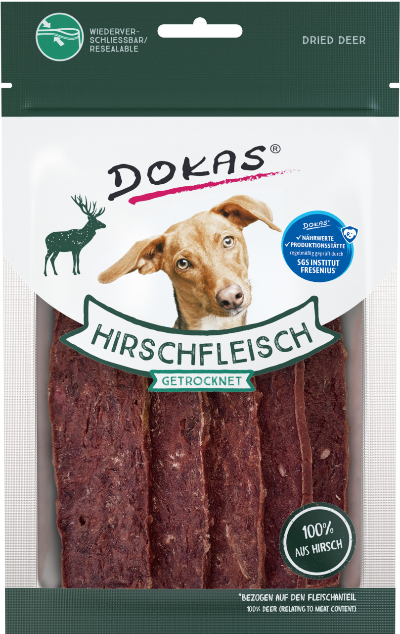 Dokas Hirschfleisch 60 g, getrocknet GLO629306847