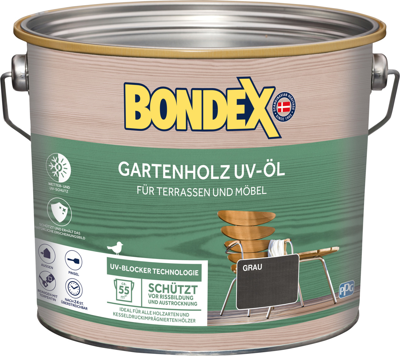 Bondex Holz Öl UV 2,5 L grau GLO765152676