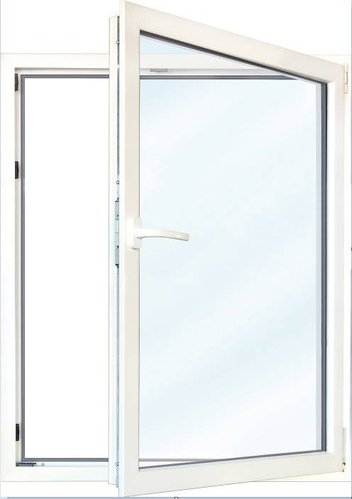 Meeth Fenster 110 x 125 cm DIN rechts 1 flügelig Dreh-Kipp weiß/golden Oak
