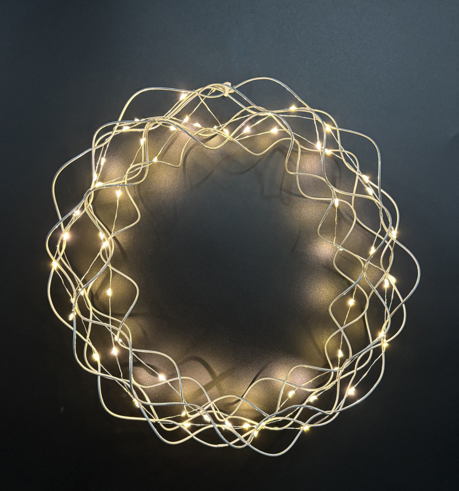 TrendLine LED Lichterkranz Ø 30 cm silber warmweiß