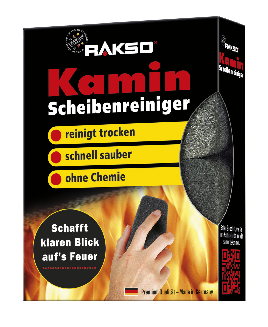 Rakso Kaminscheiben Reiniger Schwämme - 2 Stück