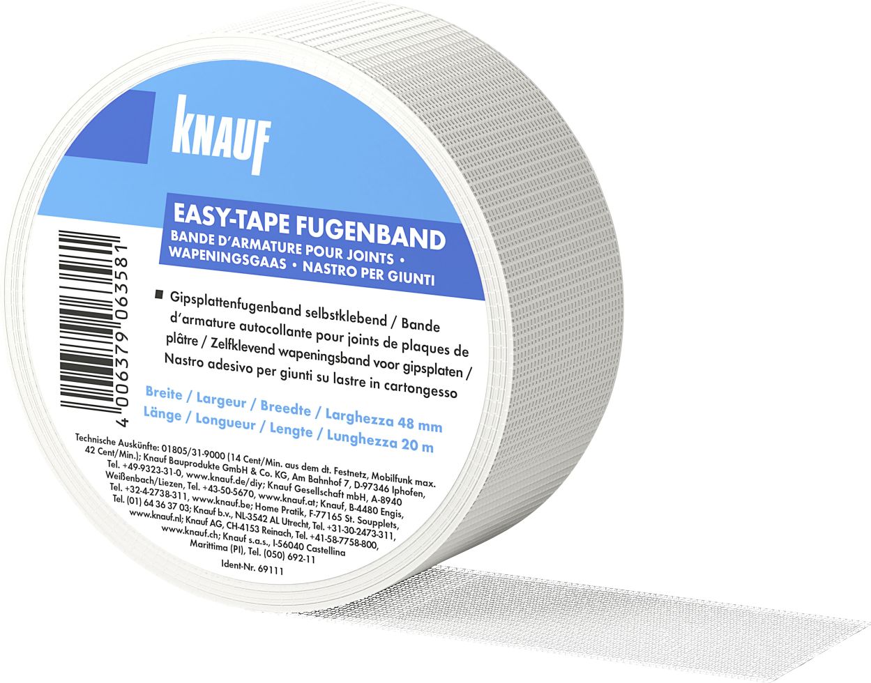 Knauf GipsfaserFugenband easytape 20 m x 48 mm kaufen Globus Baumarkt