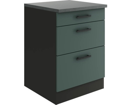 Optifit Unterschrank Verona 405 steingrün/anthrazit matt 60 cm