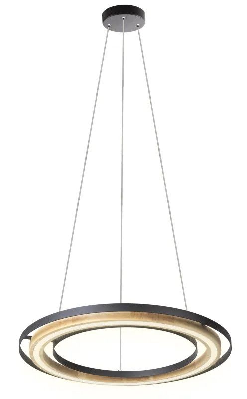 Globo Hängeleuchte 1 Rilas Ø 56 x 150 cm schwarz warmweiß