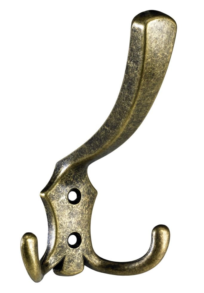 Hettich Hut- und Mantelhaken 12,5 x 7,7 x 7,5 cm brüniert gold - 1 Stück