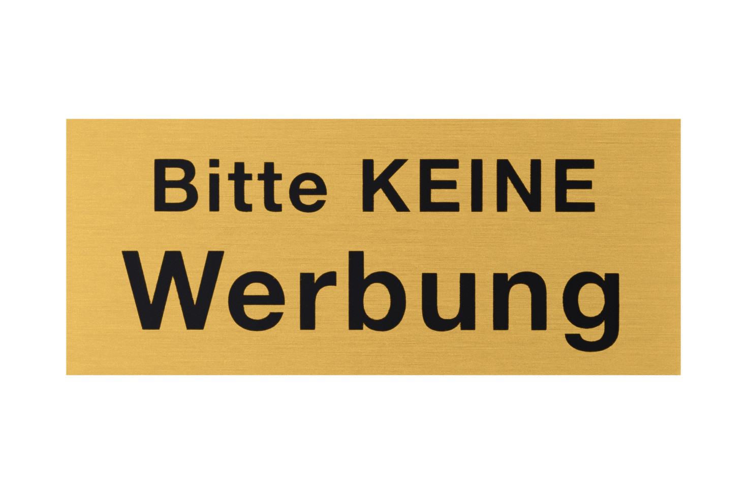 Conmetall Aufkleber Bitte keine Werbung Aluminium 6 x 2,5 cm gelb/schwarz