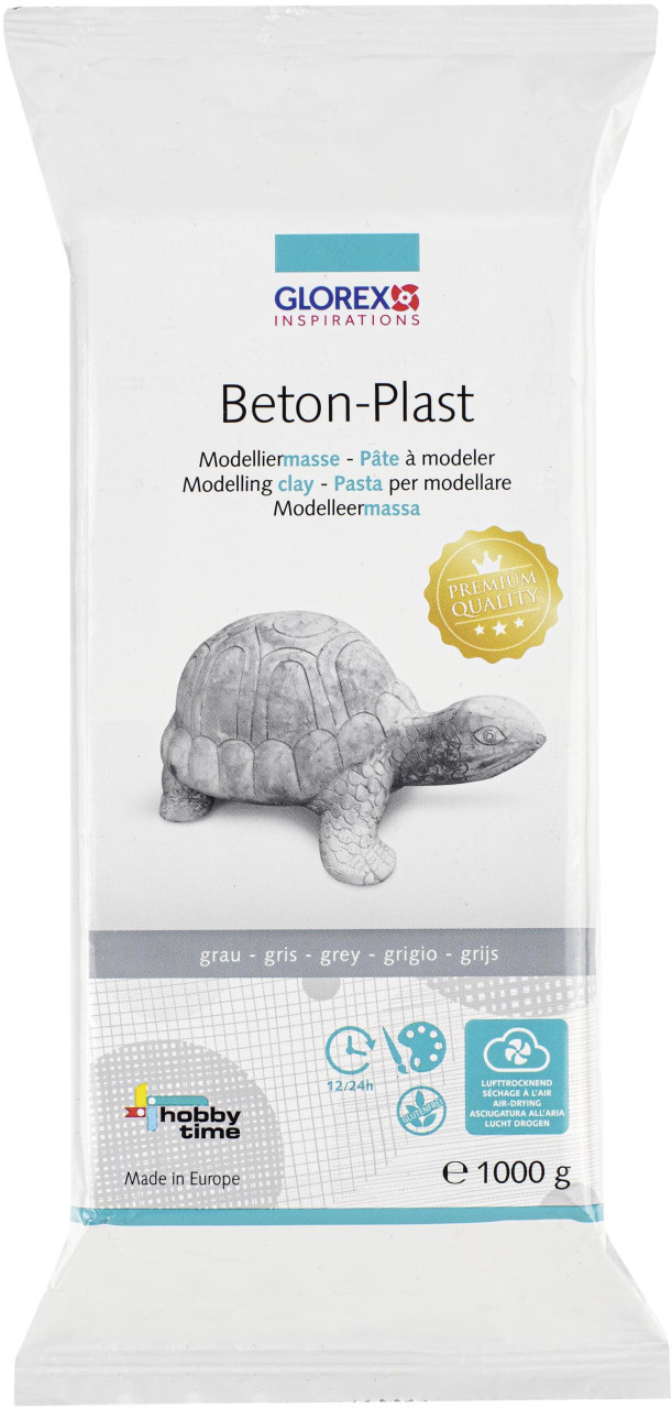 Glorex Beton Plast Modelliermasse betongrau 1000 g GLO663051919