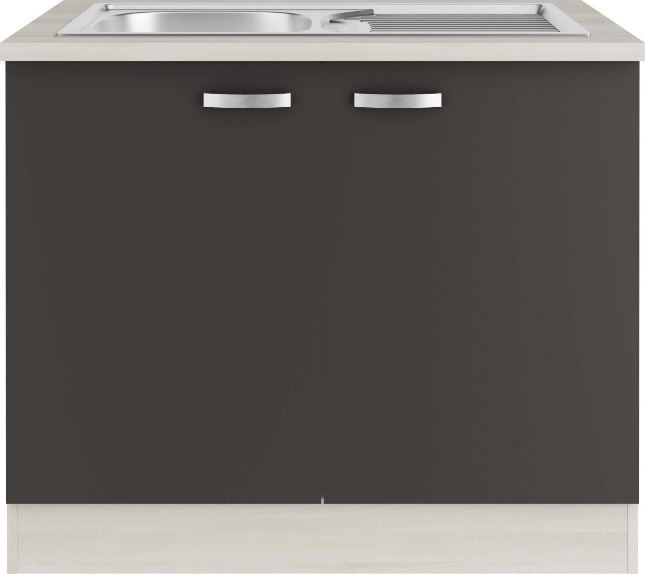 Optifit Spülenunterschrank Faro 220 anthrazit/akazie 100 cm