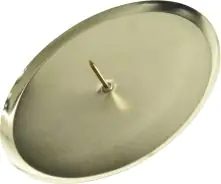 Kaemingk Metall-Adventskerzenhalter Ø 8 cm hellgold - 4 Stück