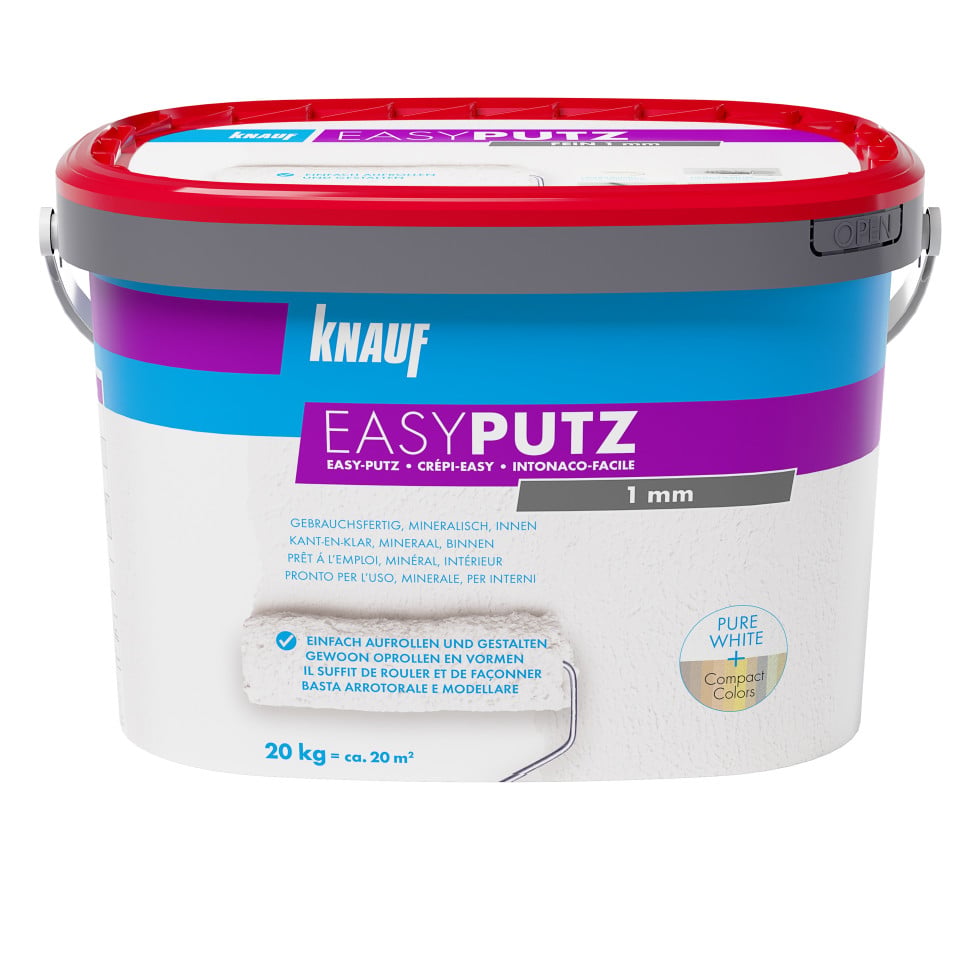 Knauf EasyPutz Streichputz 20 kg 1 mm weiß GLO765054386